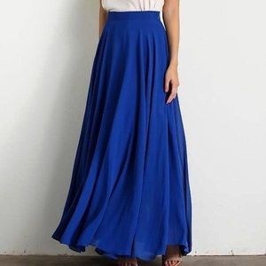 NWT Morning Lavender Lucy Paris Maxi Skirt, Blue